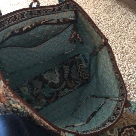 LARGE Vera Bradley Java Blue Tote Bag EUC - Picture 4 of 4